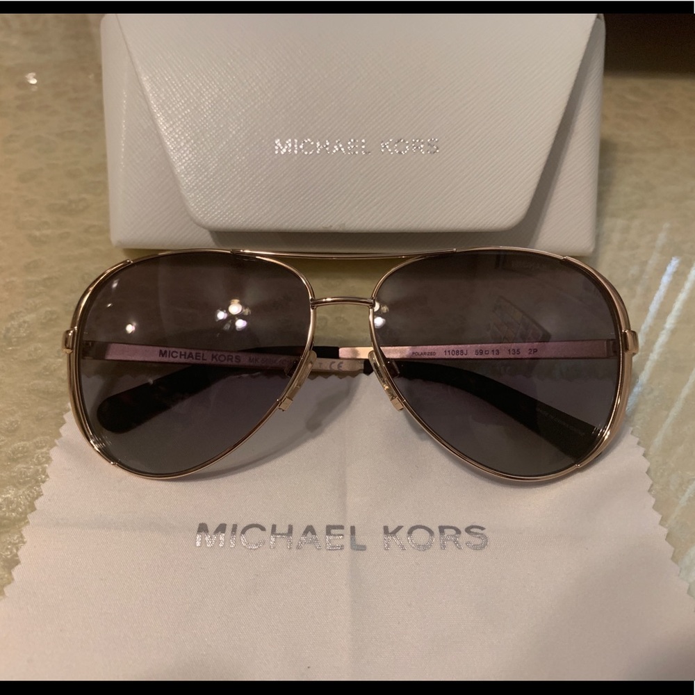 Michael Kors Polarized Aviator Sunglasses